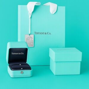 Tiffany & Co. Landmark Blue Ring Box Set 5-Piece Gift Packaging
